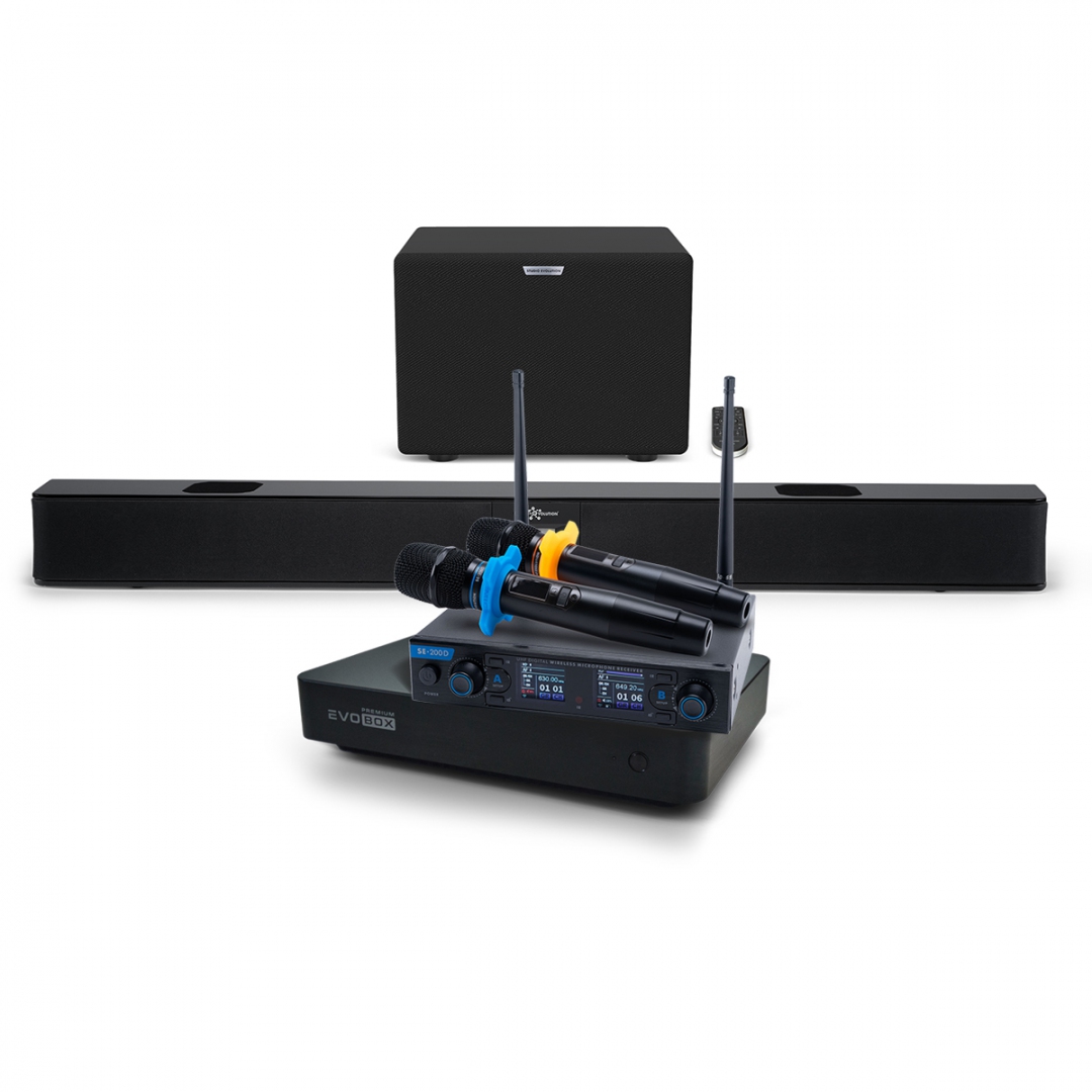 Hi-End караоке-система EVOBOX Premium + EvoSoundBar (саундбар с караоке) в Курганской области
