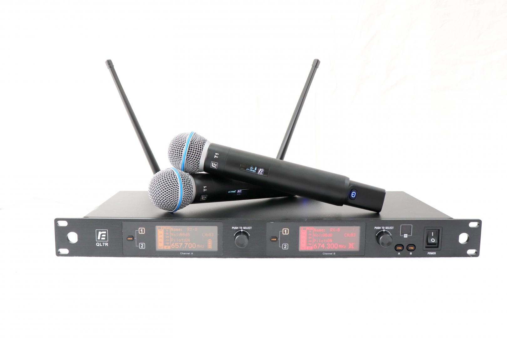 RFIntell QL7R/T1-B 720,500-754,000 МГц 2-канальная радиосистема с 2-мя ручными микрофонами в Курганской области