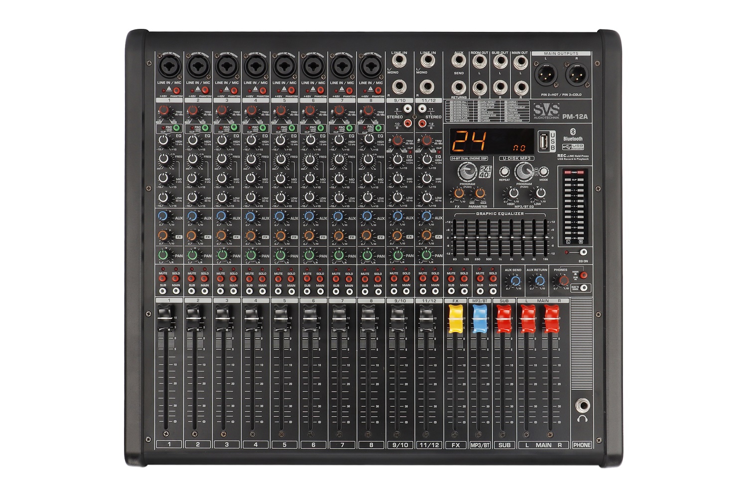 SVS Audiotechnik mixers PM-12A Активный аналоговый микшерный пульт, 12-канальный в Курганской области
